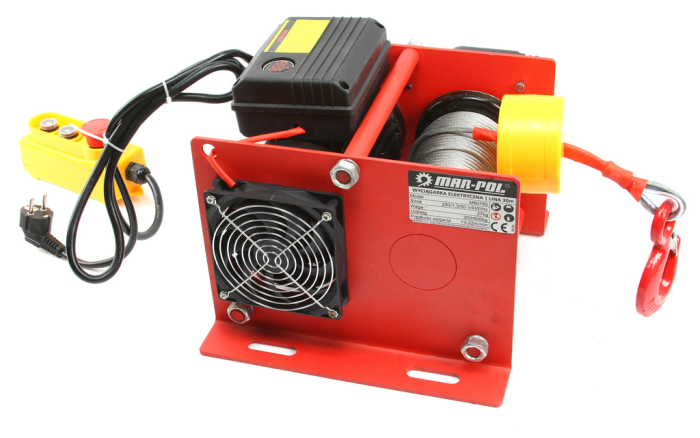 Troliu electric cu cablu 30m, capacitate 300/600 kg (M80785) [5]