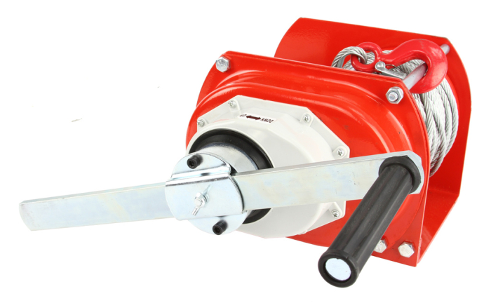 Troliu manual cu manivela 500 kg cu cablu de otel 40 m si carlig de siguranta (M80745) [2]