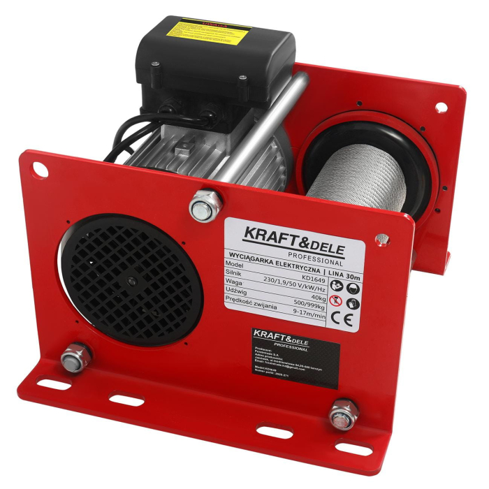 Troliu palan electric constructii 500 / 1000kg 1900W cablu 15 / 30m (KD1649) [7]