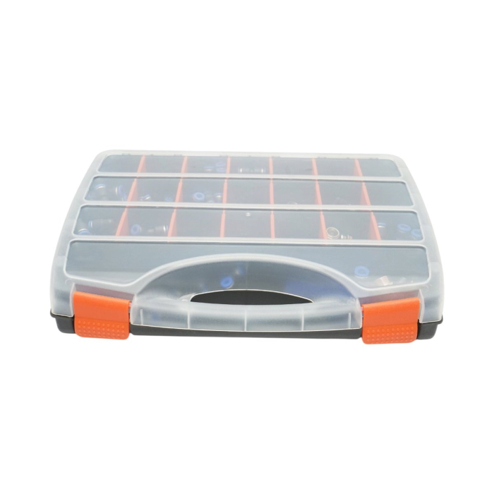 Trusa 242 piese pentru furtunuri pneumatice cu cleste taiat furtun si cuple rapide DISEU05 (BK77521) [5]