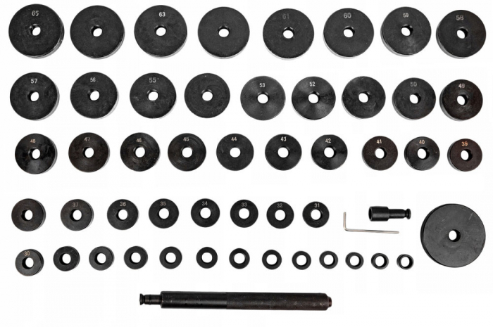 Trusa adaptoare presa extras demontat bucse bucsi rulmenti 52piese 18-74mm (TA1092) [3]