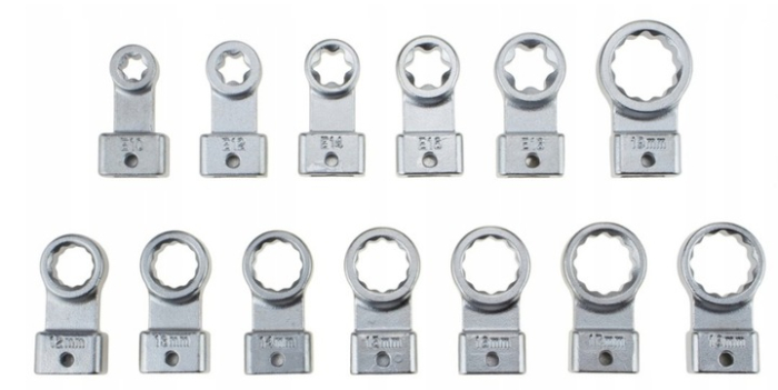 Trusa chei 12-19mm E10-E18 montat tensionat curele distributie, role intinzatoare, chei inelare brat lung (S11951) [4]