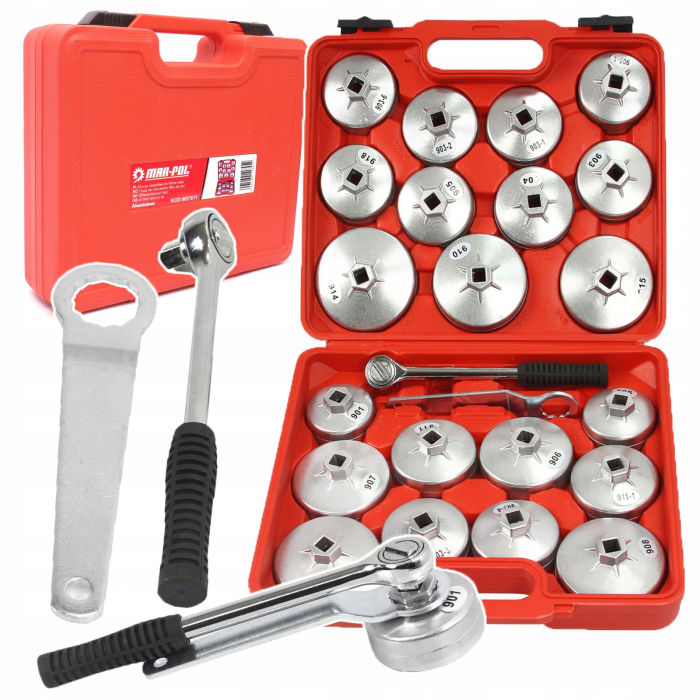Trusa chei aluminiu capace filtru ulei 23piese (M57611) [4]