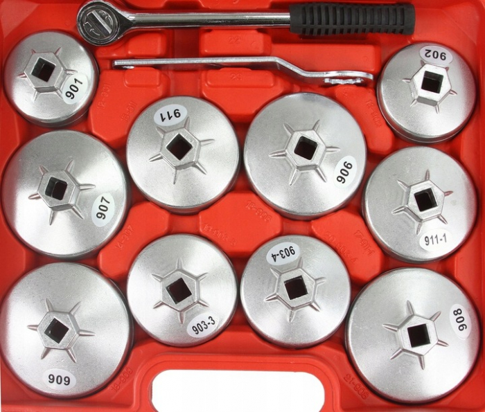 Trusa chei aluminiu capace filtru ulei 23piese (M57611) [5]
