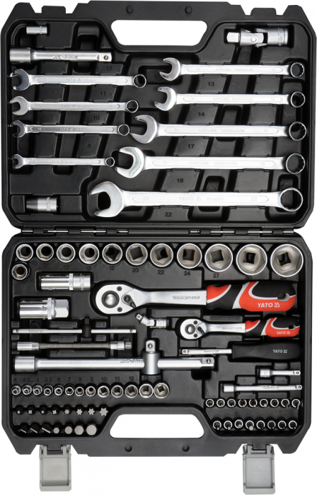Trusa chei scule 82 piese, tubulare chei fixe biti (YT-12691) [2]