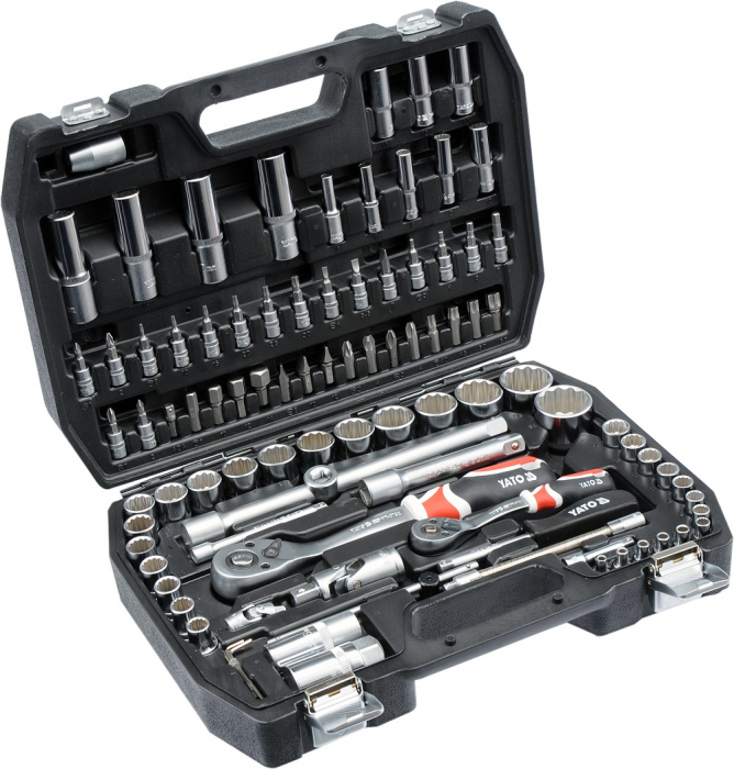 Trusa chei scule 94 piese, tubulare 12 colturi bihex lungi capate surubelnita (YT-12682) [9]