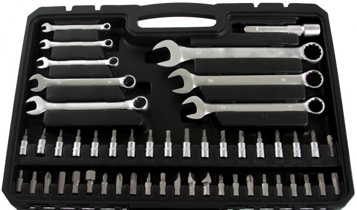 Trusa chei scule tubulare fixe combinate E torx capete surubelnita clichet 110 piese (M58221) [7]