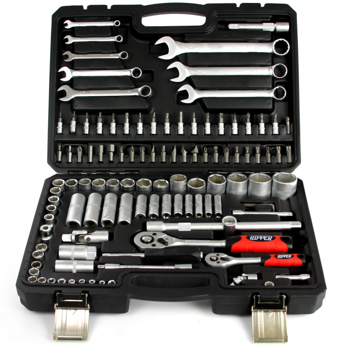Trusa chei scule tubulare fixe combinate E torx capete surubelnita clichet 110 piese (M58221) [9]