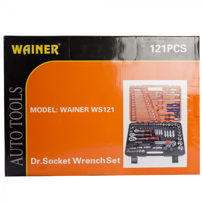 Trusa chei scule tubulare fixe combinate E torx capete surubelnita clichet 121 piese (WS121) [4]