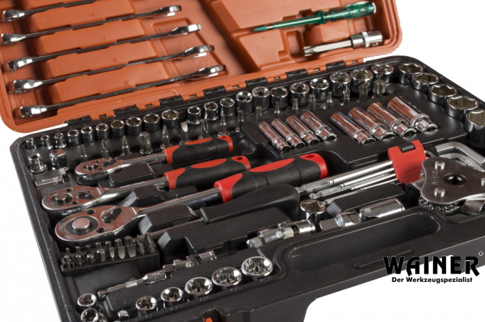 Trusa chei scule tubulare fixe combinate E torx capete surubelnita clichet 121 piese (WS121) [3]