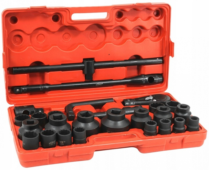 Trusa chei tubulare 26 piese 21-65mm hexagonale 6 colturi de forta 3 4 și 1 tol (V39472) [4]