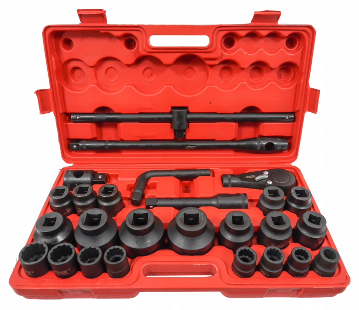 Trusa chei tubulare 26 piese 21-65mm hexagonale 6 colturi de forta 3 4 și 1 tol (V39472) [3]