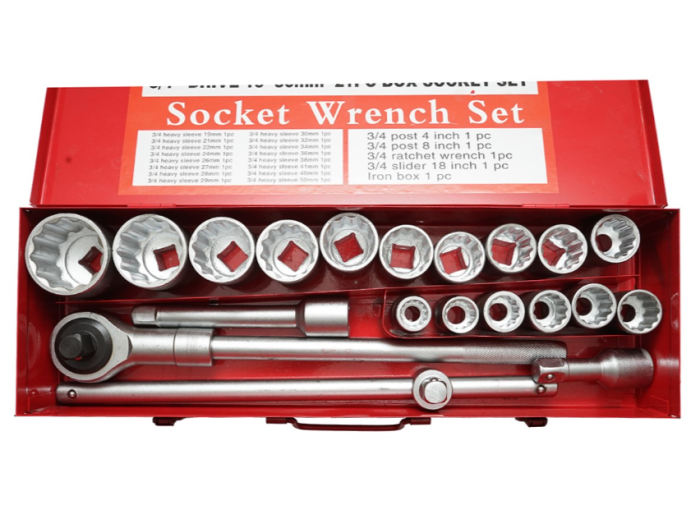 Trusa chei tubulare 3/4, antrenor cu clichet 21 piese DISMB86 (BK80618) [3]