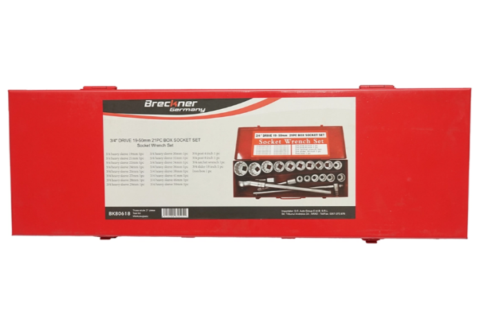 Trusa chei tubulare 3/4, antrenor cu clichet 21 piese DISMB86 (BK80618) [2]
