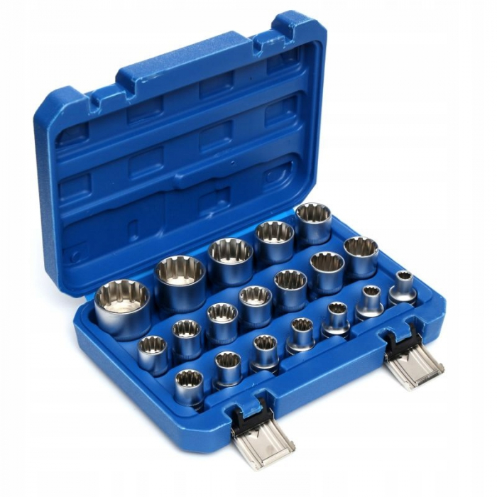 Trusa chei tubulare 8-32mm universale 19 piese cu colturi stelat patrat hexagonal (KD10347) [4]