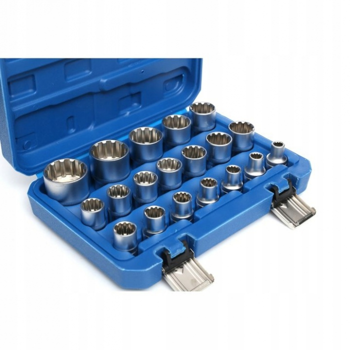 Trusa chei tubulare 8-32mm universale 19 piese cu colturi stelat patrat hexagonal (KD10347) [2]