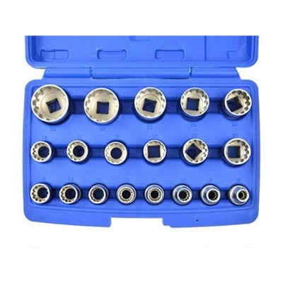 Trusa chei tubulare 8-32mm universale 19piese cu colturi stelat patrat hexagonal (G13546) [8]