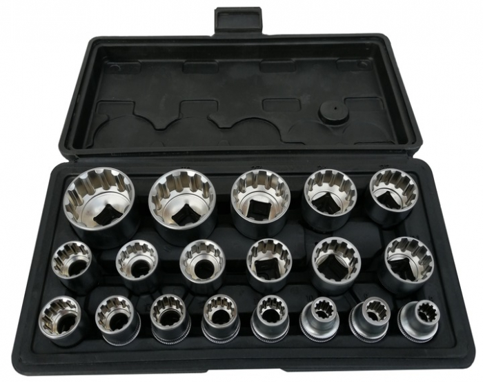 Trusa chei tubulare 8-32mm universale 19piese cu colturi stelat patrat hexagonal (SK-019-02) [9]