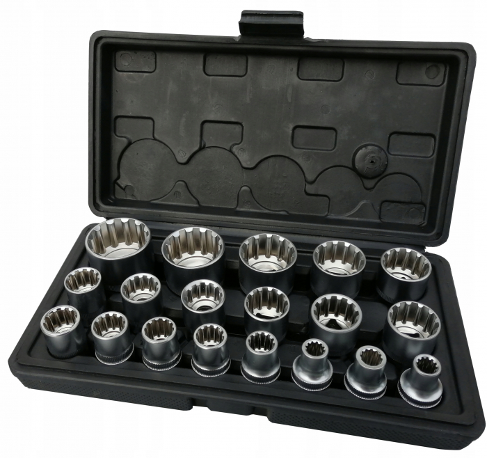Trusa chei tubulare 8-32mm universale 19piese cu colturi stelat patrat hexagonal (SK-019-02) [6]