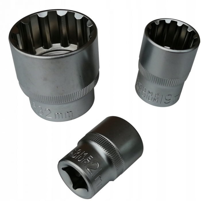 Trusa chei tubulare 8-32mm universale 19piese cu colturi stelat patrat hexagonal (SK-019-02) [7]