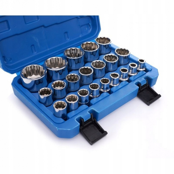 Trusa chei tubulare 8-36mm universale 21 piese cu colturi stelat patrat hexagonal (KD10348) [7]