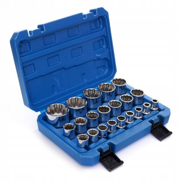 Trusa chei tubulare 8-36mm universale 21 piese cu colturi stelat patrat hexagonal (KD10348) [1]