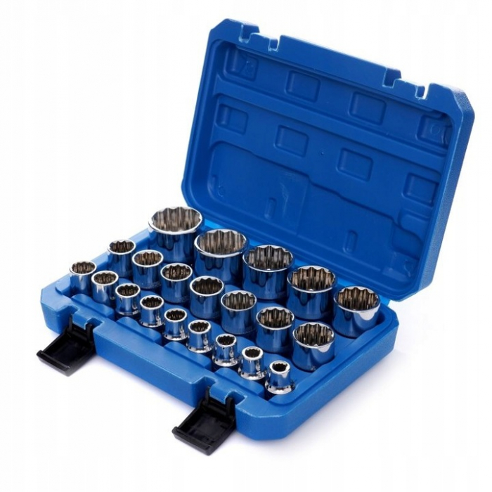 Trusa chei tubulare 8-36mm universale 21 piese cu colturi stelat patrat hexagonal (KD10348) [9]