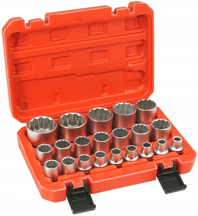 Trusa chei tubulare 8-36mm universale 21piese cu colturi stelat patrat hexagonal (V39104) [4]