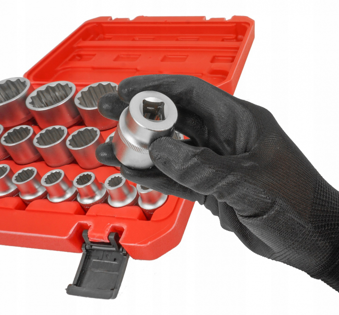 Trusa chei tubulare 8-36mm universale 21piese cu colturi stelat patrat hexagonal (V39104) [3]