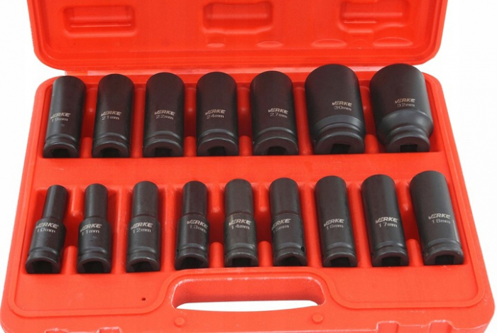 Trusa chei tubulare de forta impact ½ 10-32mm intarite CR-Mo (V39462) [8]