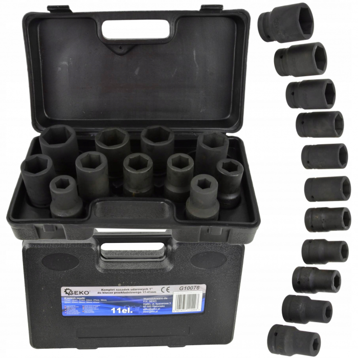 Trusa chei tubulare de forta impact 1tol 17-41mm 11piese intarite CR-Mo (G10076) [1]