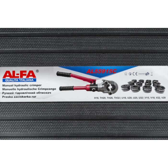 Trusa cleste hidraulic 12T sertizat tevi tip V U TH cu bacuri 16-32mm (AL55915C) [18]