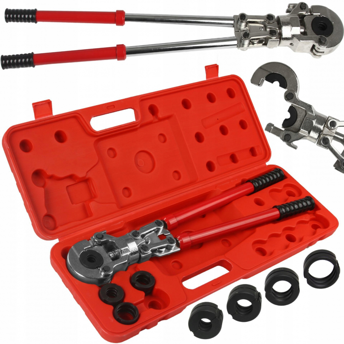 Trusa cleste sertizat tevi PEX AL cu cremaliera 4 bacuri 16-32mm (M55910) [1]