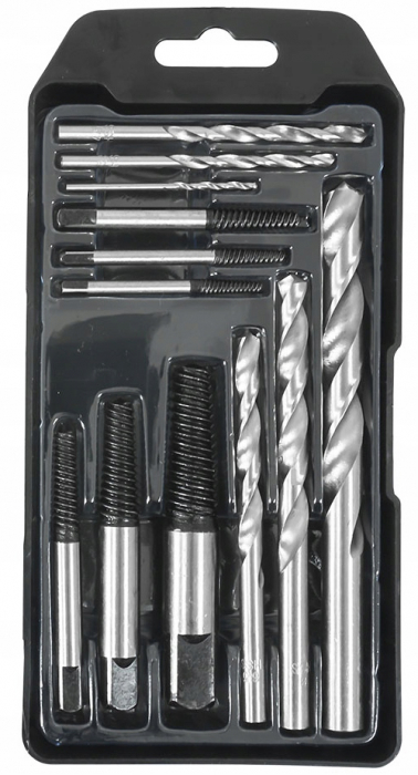Trusa complet burghie extractoare suruburi cu filet invers (V86480) [8]