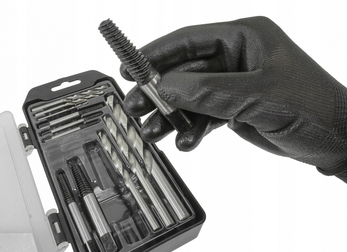 Trusa complet burghie extractoare suruburi cu filet invers (V86480) [5]