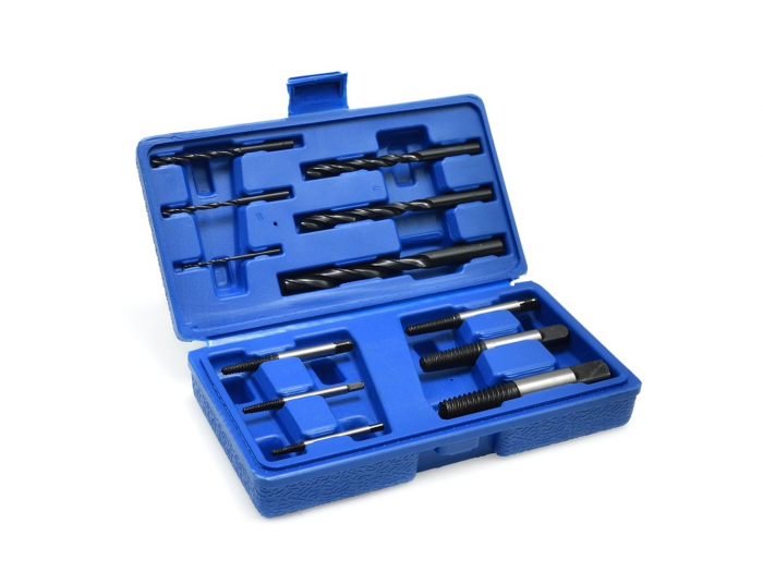 Trusa complet extras suruburi rupte burghie extractoare 2-9.5mm cu filet invers 12piese (G30034) [2]