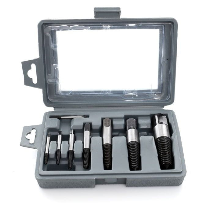 Trusa complet extras suruburi rupte burghie extractoare 3-26mm cu filet invers 8 piese (KD10262) [7]