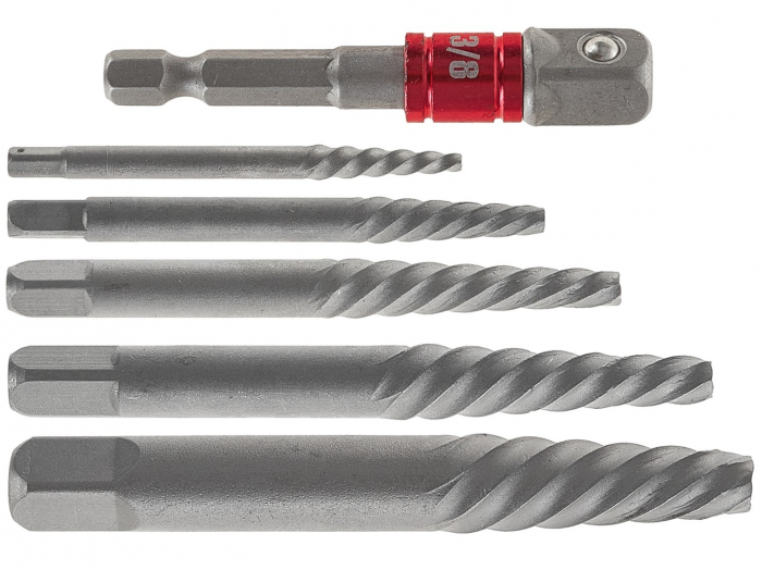 Trusa complet extras suruburi rupte burghie extractoare cu filet invers spart piulite deteriorate 6-19mm 26piese (G30036) [8]