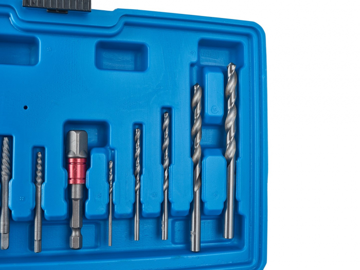 Trusa complet extras suruburi rupte burghie extractoare cu filet invers spart piulite deteriorate 6-19mm 26piese (G30036) [3]