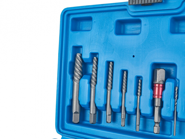 Trusa complet extras suruburi rupte burghie extractoare cu filet invers spart piulite deteriorate 6-19mm 26piese (G30036) [4]