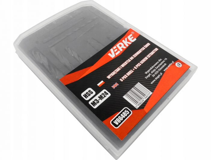 Trusa complet extras suruburi rupte burghie extractoare cu filet invers (V86485) [9]