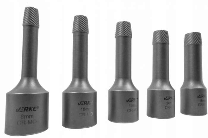 Trusa extractoare pentru suruburi rupte ½ 8-16mm 5piese (V86482) [8]