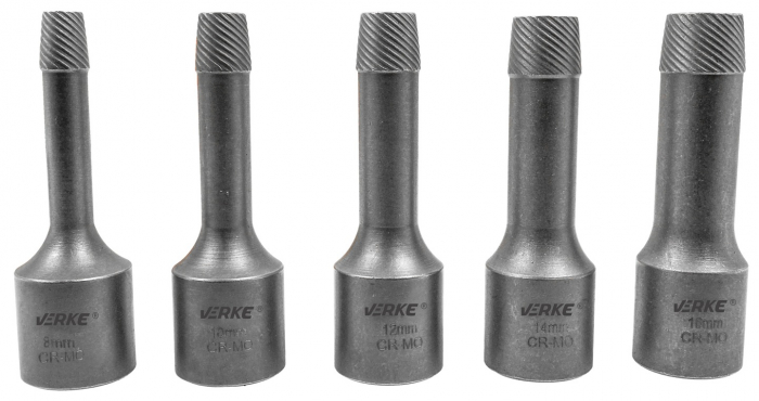 Trusa extractoare pentru suruburi rupte ½ 8-16mm 5piese (V86482) [7]