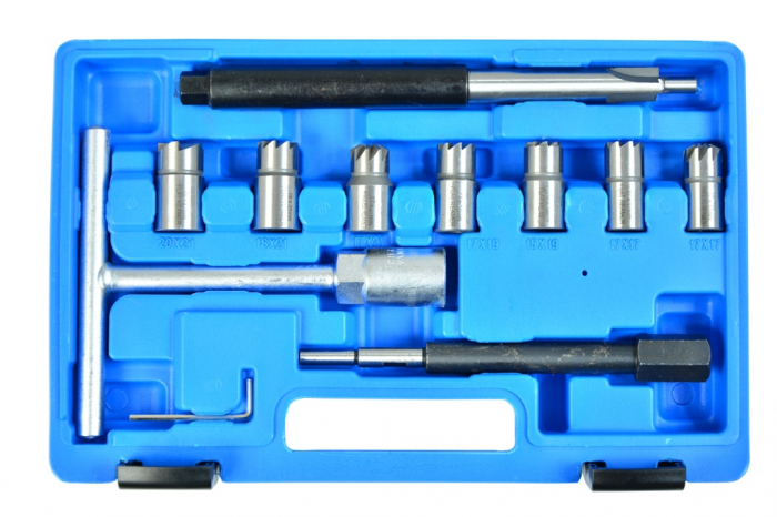 Trusa freze pentru injectoare 10piese curatat reconditionat orificiu scaun (FR4822) [1]