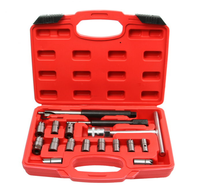 Trusa freze pentru injectoare 17piese curatat reconditionat orificiu scaun (M57684) [3]