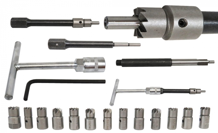 Trusa freze pentru injectoare 17piese curatat reconditionat orificiu scaun (S11612) [3]