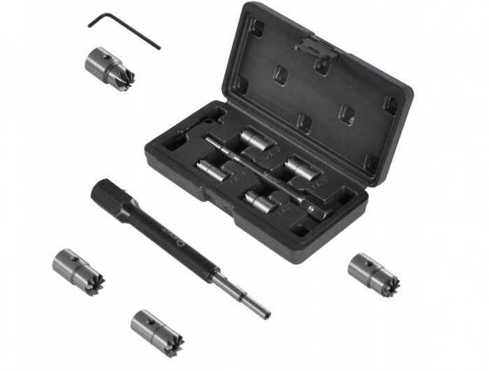 Trusa freze pentru injectoare 5piese curatat reconditionat orificiu scaun (G02659) [1]