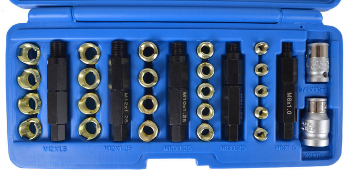 Trusa kit reparatie filet bujie M6-M12 29piese (BP-2128) [4]