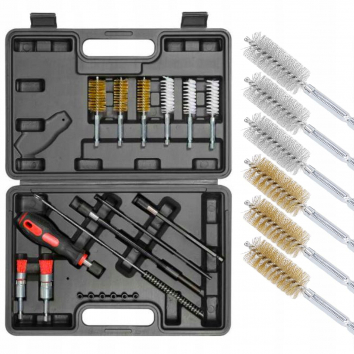 Trusa perii curatare canale injectoare bujii 19 piese (KD10049) [1]