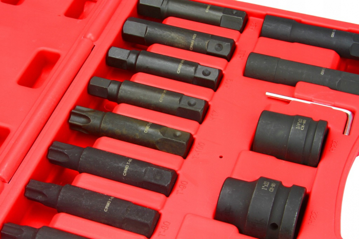 Trusa profesionala chei impact camion 16piese CR-Mo torx hex E-torx (M58265) [7]